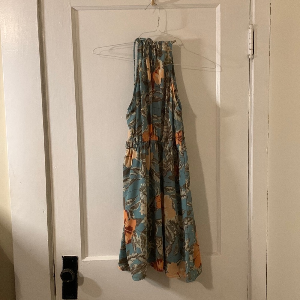 High Neck Floral Wedding Guest Dress